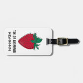 Aardbei Rugzak Label Bagagelabel (Voorkant horizontaal)
