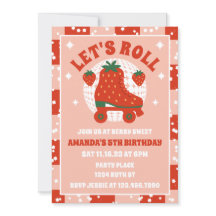 Aardbei Schaatsen | Retro Rolschaatsen Verjaardag