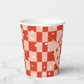 Aardbei Schaatsen | Retro Rolschaatsen Verjaardag Papieren Bekers (Rechts)