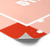 Aardbei Schaatsen | Retro Rolschaatsen Verjaardag Poster (Hoek)