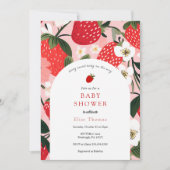 Aardbei Schattige bessen zoet Baby shower Kaart (Voorkant)