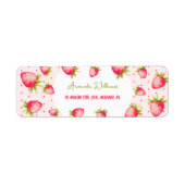 Aardbei Schattige Zomerroze Groen Etiket (Voorkant)