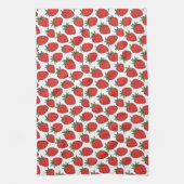 Aardbei | Schattigee keuken met fruitthema Theedoek (Verticaal)
