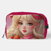 Aardbei schattigheid Print Cut Naaizak Toilettasje (Achterkant)