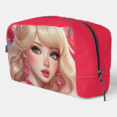 Aardbei schattigheid Print Cut Naaizak Toilettasje (Rechterhoek)