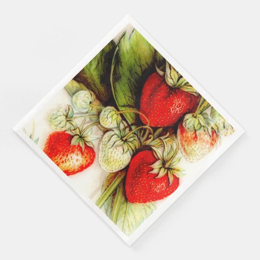 aardbei servet (Hoek)