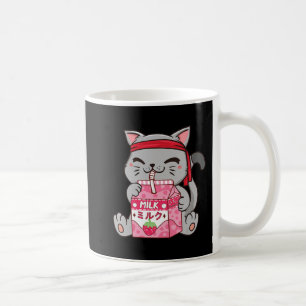 Aardbei Shake Strawberry Milk Cat Kawaii Neko A Koffiemok