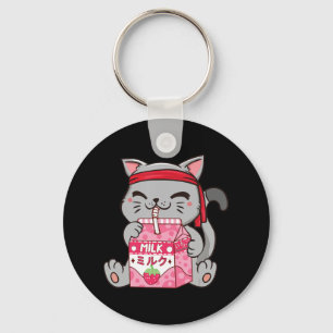 Aardbei Shake Strawberry Milk Cat Kawaii Neko A Sleutelhanger