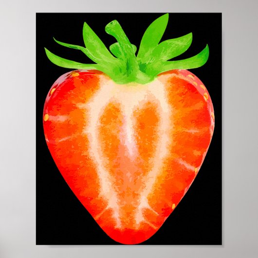 Aardbei Shirt Volwassenen Mannen Vrouwen Kinderen  Poster (Voorkant)