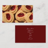 Aardbei Shortbrood Koekjes Visitekaartjes (Voorkant / Achterkant)