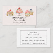 Aardbei Shortcake Blancmange Cupcake Bakkerij Visitekaartje (Voorkant / Achterkant)