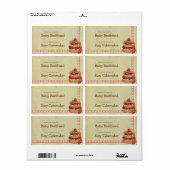 Aardbei Shortcake Gepersonaliseerde labels (Full Sheet)