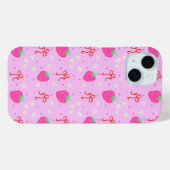 Aardbei Shortcake iPhone 15 Hoesje (Achterkant (horizontaal))