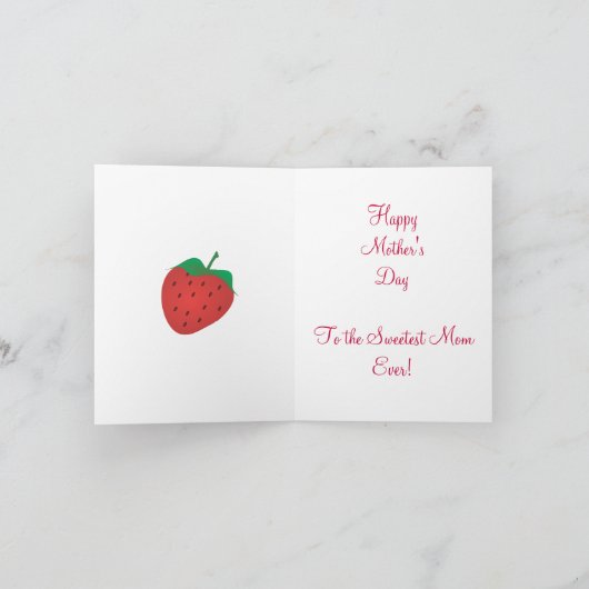 Aardbei Shortcake Kaart (Binnen)