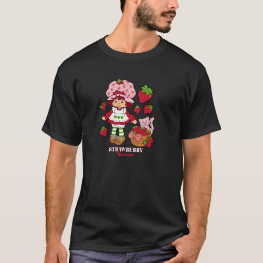 Aardbei Shortcake Kat Custard Pullove T-shirt (Voorkant)