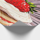 Aardbei Shortcake nostalgie Cadeaupapier (Hoek)