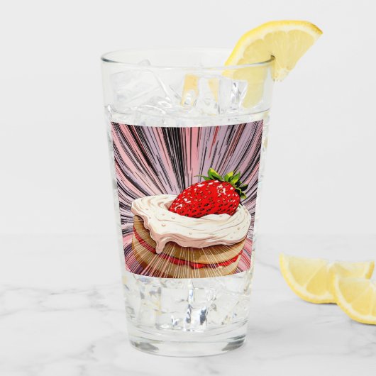 Aardbei Shortcake nostalgie Glas (Achterkant ijs)