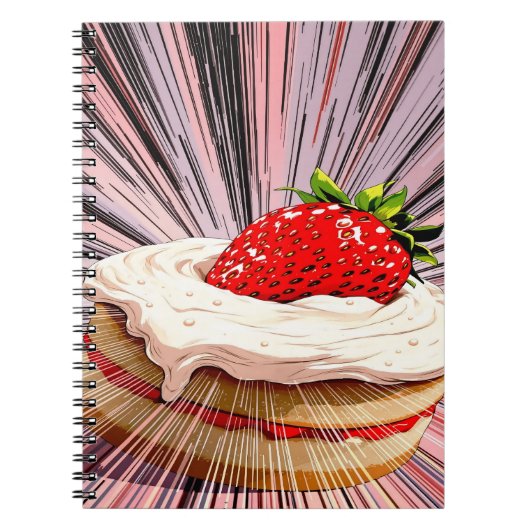 Aardbei Shortcake nostalgie Notitieboek (Voorkant)