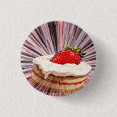 Aardbei Shortcake nostalgie Ronde Button 3,2 Cm (Voorkant)