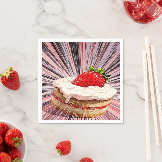 Aardbei Shortcake nostalgie Servet (Insitu)