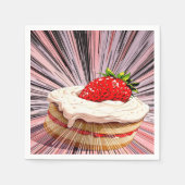 Aardbei Shortcake nostalgie Servet (Voorkant)