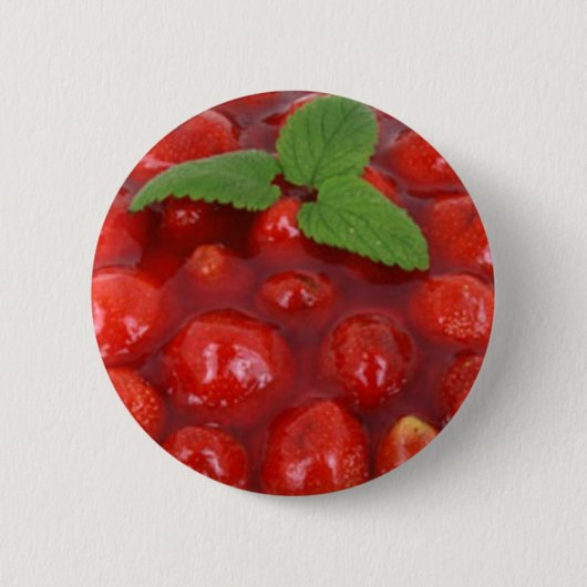 Aardbei Shortcake Ronde Button 5,7 Cm (Voorkant)