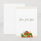 Aardbei Shortcake RSVP-kaart RSVP Kaartje (Voorkant / Achterkant)