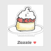 Aardbei Shortcake Sticker (Vel)