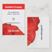 Aardbei — Sjabloon Kaart Visitekaartje (Voorkant / Achterkant)