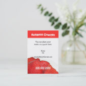 Aardbei — Sjabloon Kaart Visitekaartje (Staand voorkant)