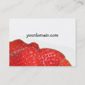 Aardbei — Sjabloon Kaart Visitekaartje (Achterkant)