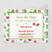 aardbei Sla het Briefkaart Datum op (Voorkant)