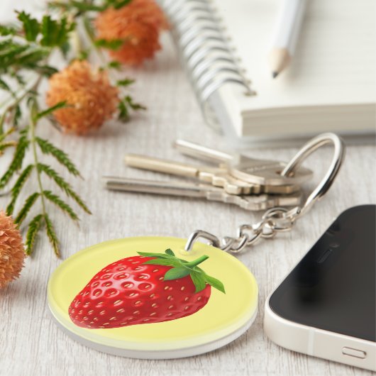 Aardbei Sleutelhanger (Voorkant Rechts)