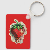 Aardbei-Sleutelhanger Sleutelhanger (Achterkant)