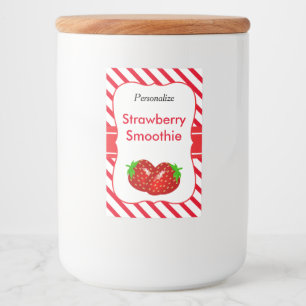 Aardbei Smoothie Voedselcontainer Etiket