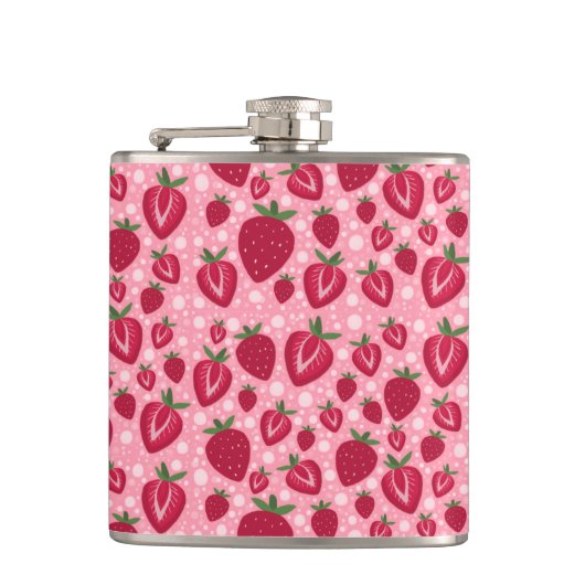 Aardbei Soda Flask Heupfles (Voorkant)