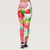 Aardbei Spatpatroon Leggings (Achterkant)