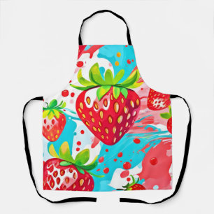Aardbei Spatpatroon Schort