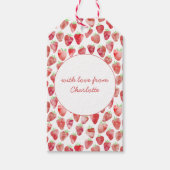 Aardbei, speciaal aangepast cadeaulabel (Voorkant)