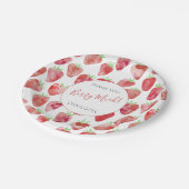 Aardbei, speciaal aangepast papieren bordje (Gekanteld)