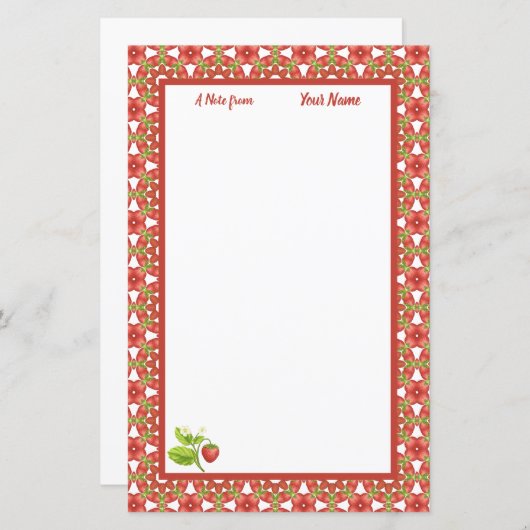 Aardbei, speciaal gepersonaliseerde sierbenodigdhe (Voorkant / Achterkant)