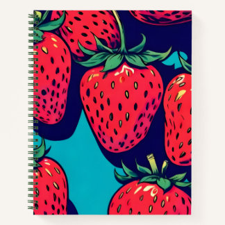 Aardbei spiraal notebook notitieboek
