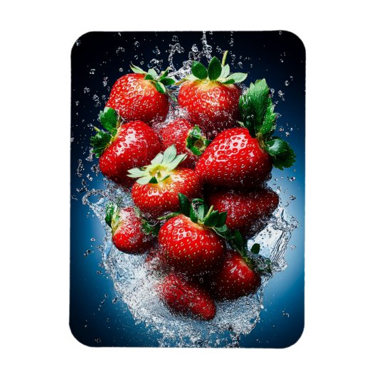 Aardbei Splash Magneet (Verticaal)