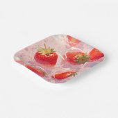 Aardbei Splash Papieren Bordje (Gebogen)