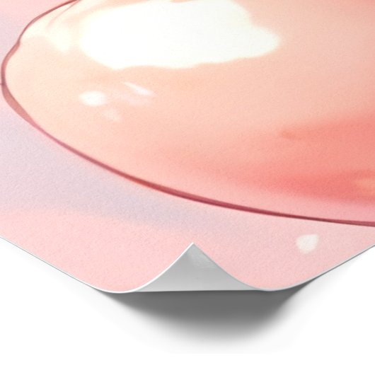 Aardbei Splash Poster (Hoek)