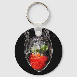 Aardbei Splash-Sleutelhanger Sleutelhanger