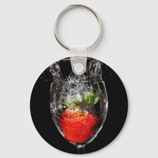 Aardbei Splash-Sleutelhanger Sleutelhanger