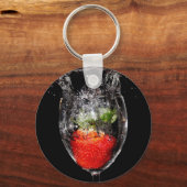 Aardbei Splash-Sleutelhanger Sleutelhanger (Voorkant)