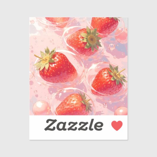 Aardbei Splash Sticker (Vel)