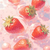 Aardbei Splash Sticker (Voorkant)